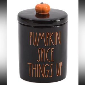 Rae Dunn "Pumpkin Spice Things Up" Fall Canister Storage Cookie Treat Jar